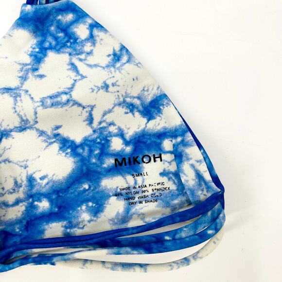 Mikoh S blue tie dye swimsuit top - Picture 4 of 4